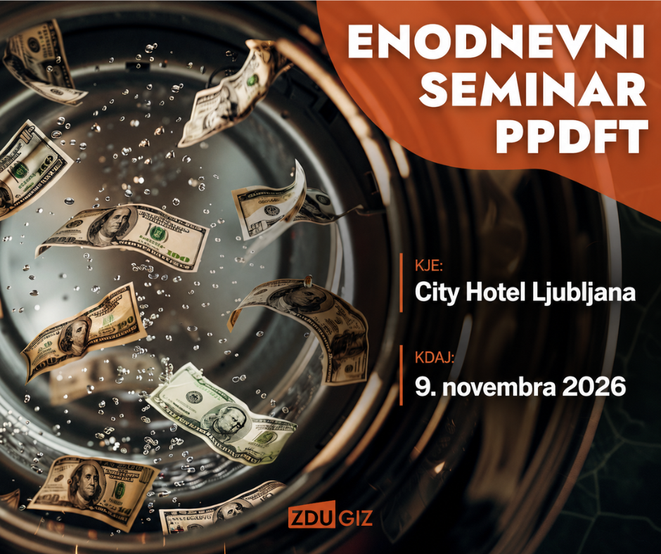 Vabilo na seminar: Preprečevanje pranja denarja in financiranja terorizma (PPDFT)